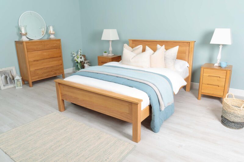 Ninaka Solid Natural Oak Bed Frame – Multiple Sizes, B Grade - Image 2
