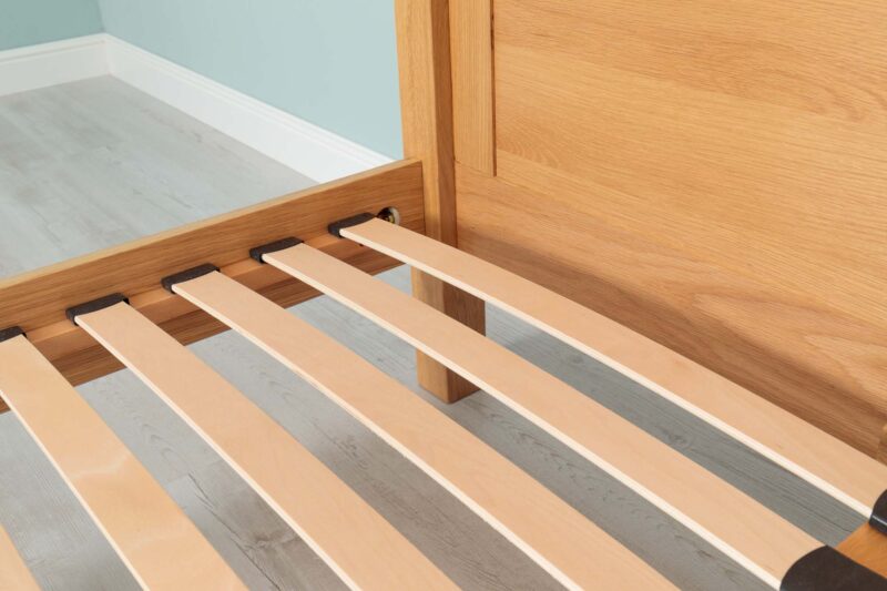 Ninaka Solid Natural Oak Bed Frame – Multiple Sizes, B Grade - Image 12
