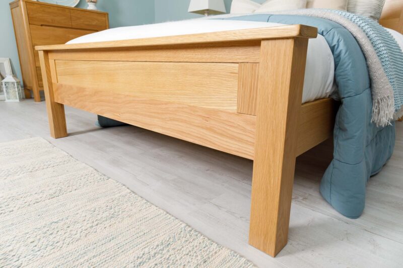 Ninaka Solid Natural Oak Bed Frame – Multiple Sizes, B Grade - Image 7