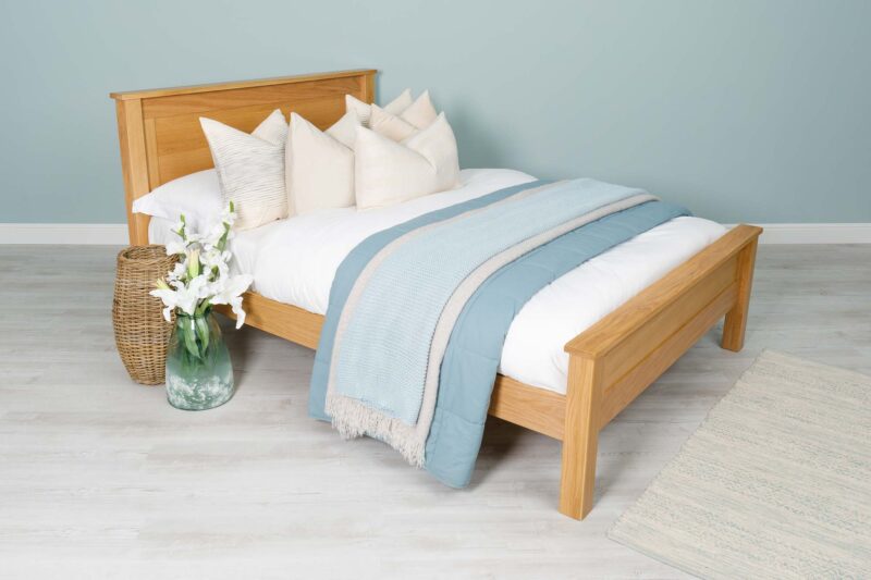 Ninaka Solid Natural Oak Bed Frame – Multiple Sizes, B Grade - Image 3