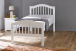 Ninaka Soft White Solid Wood Bed Frame – 2ft6 Small Single, B Grade