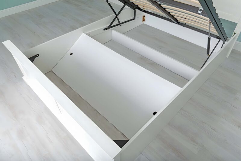 Ninaka Bright White Ottoman Storage Bed Frame – Multiple Sizes, B Grade - Image 12