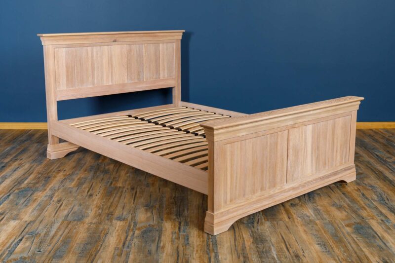 Ninaka White Washed Solid Oak Bed Frame – 6ft Super King, B Grade - Image 11