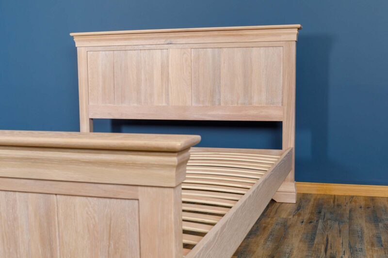 Ninaka White Washed Solid Oak Bed Frame – 6ft Super King, B Grade - Image 9