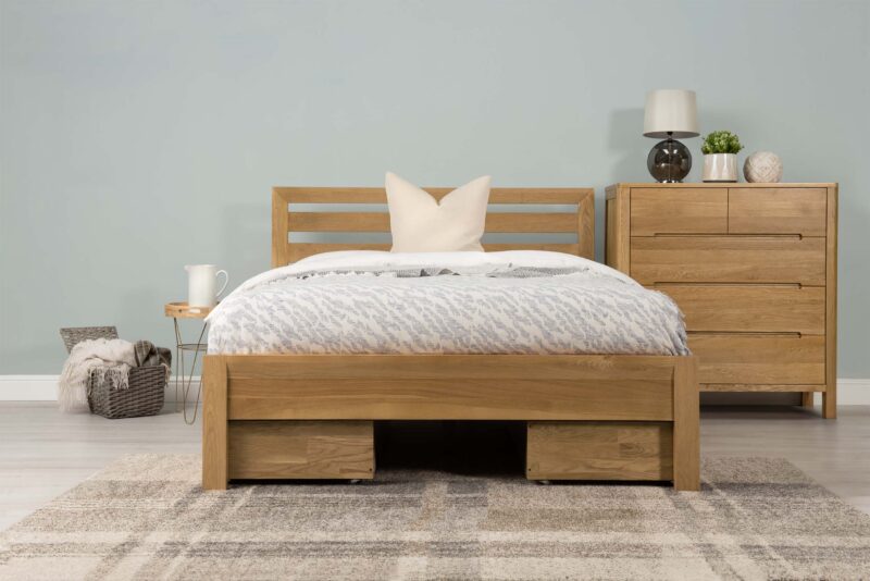 Ninaka Solid Oak Bed Frame – 4ft Small Double - Image 6