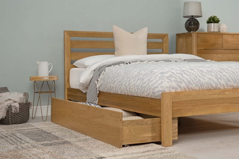 Ninaka Solid Oak Bed Frame – 4ft Small Double - Image 3