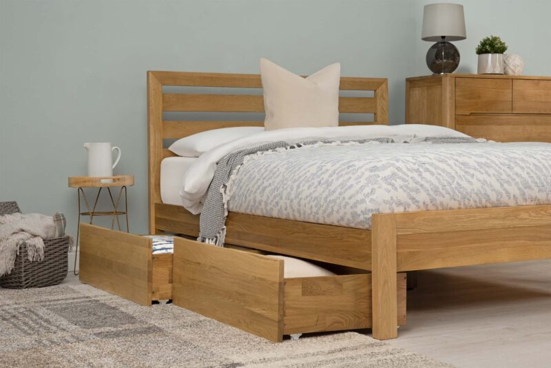 Ninaka Solid Oak Bed Frame – 4ft Small Double - Image 4