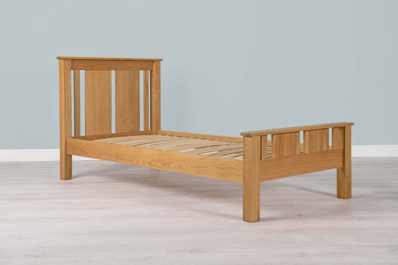 Ninaka Solid Oak Bed Frame – Various Sizes, B Grade - Image 9