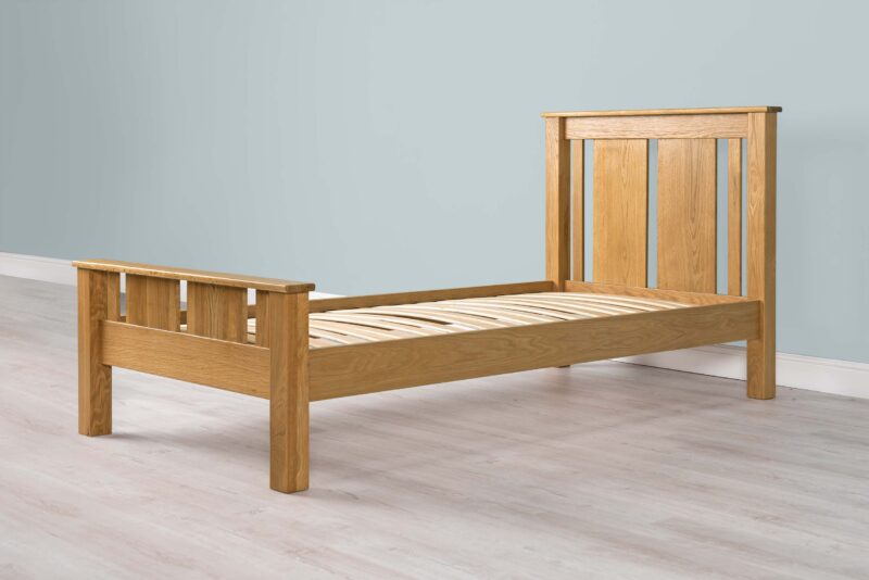 Ninaka Solid Oak Bed Frame – Various Sizes, B Grade - Image 10
