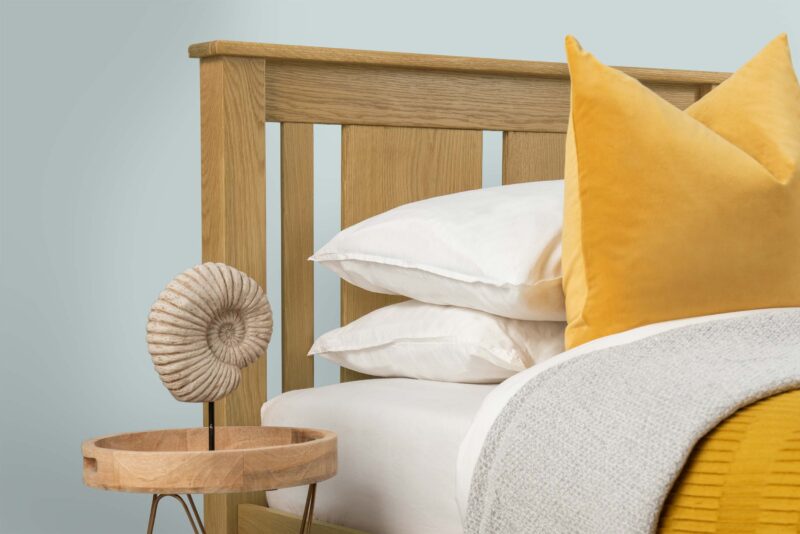 Ninaka Solid Oak Bed Frame – Various Sizes, B Grade - Image 6