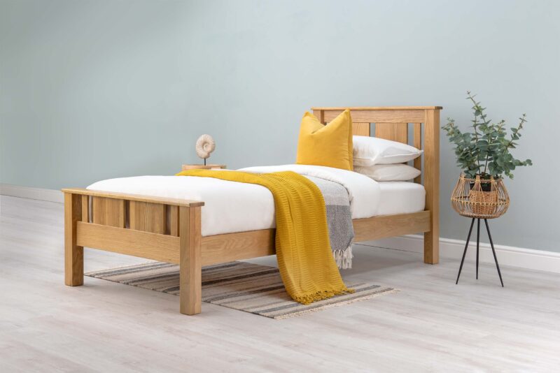 Ninaka Solid Oak Bed Frame – Various Sizes, B Grade - Image 5