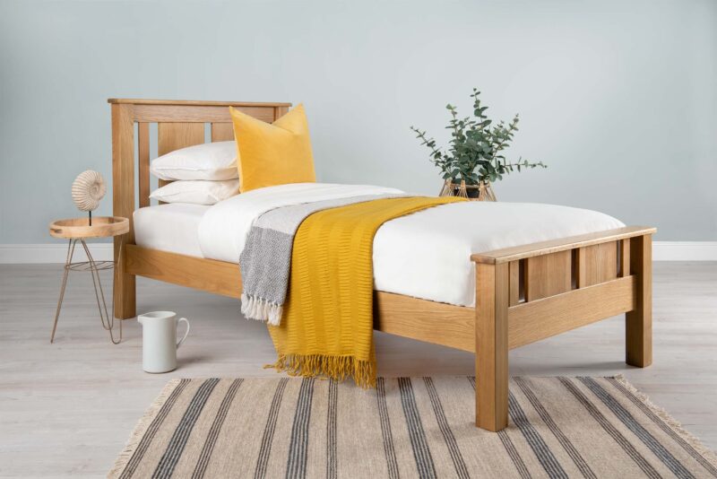 Ninaka Solid Oak Bed Frame – Various Sizes, B Grade - Image 4