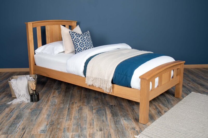 Ninaka Solid Natural Oak Bed Frame – Multiple Sizes, B Grade - Image 2