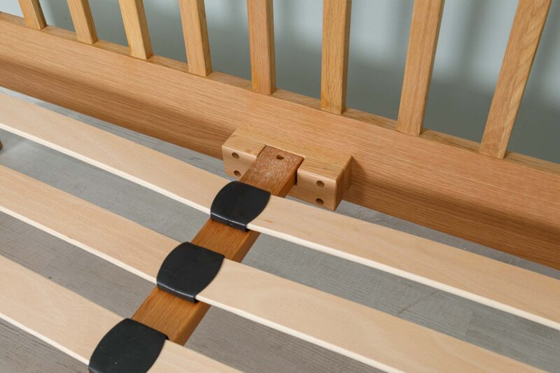 Ninaka Solid Natural Oak Bed Frame – Multiple Sizes, B Grade - Image 14