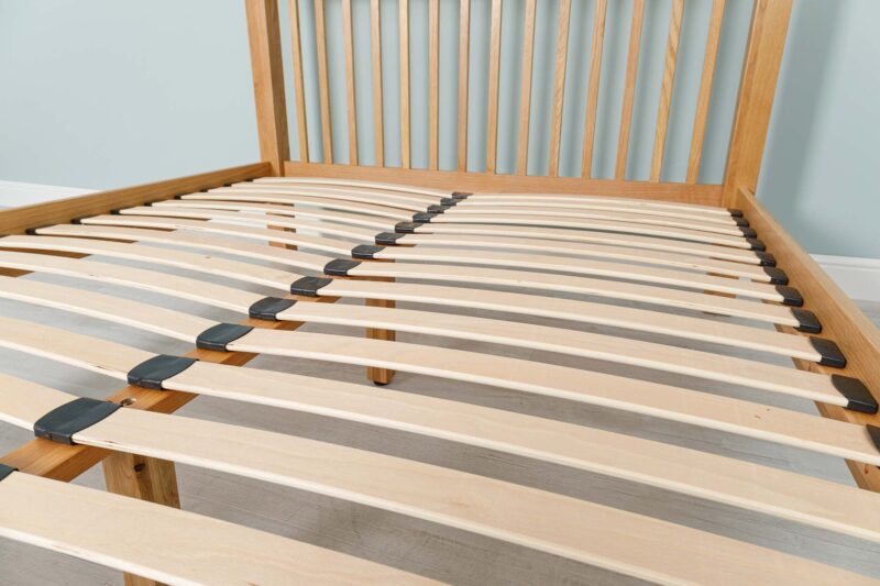 Ninaka Solid Natural Oak Bed Frame – Multiple Sizes, B Grade - Image 12