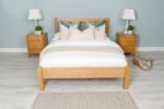 Ninaka Solid Natural Oak Bed Frame – Multiple Sizes, B Grade