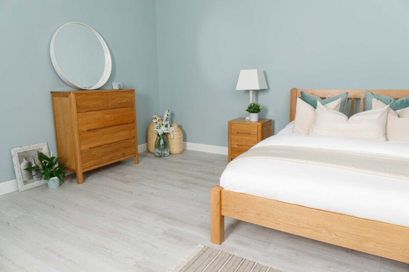 Ninaka Solid Natural Oak Bed Frame – Multiple Sizes, B Grade - Image 5
