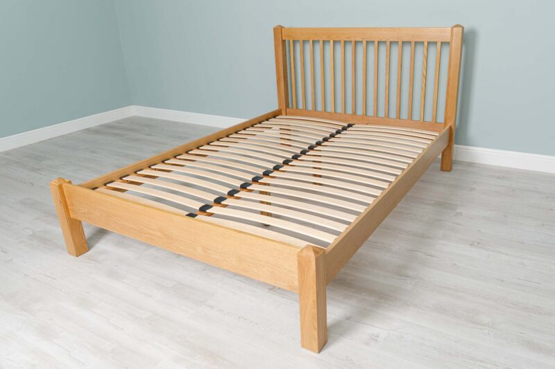 Ninaka Solid Natural Oak Bed Frame – Multiple Sizes, B Grade - Image 11